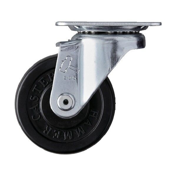 プレート式キャスター 420S 旋回式 ゴム車輪(ローラーベアリング)