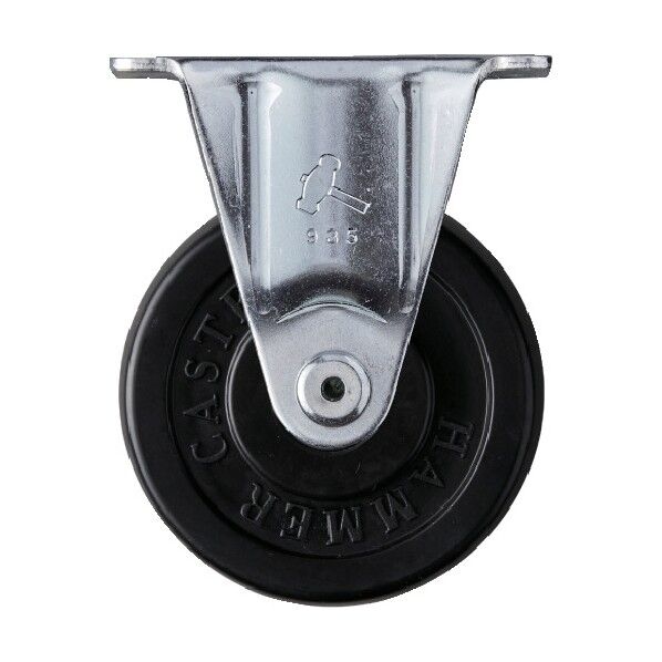 プレート式キャスター 420SR 固定式 ゴム車輪(ローラーベアリング)