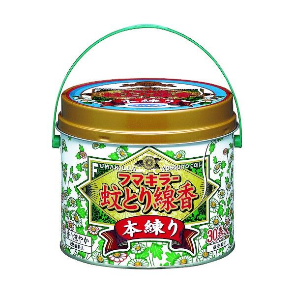 蚊とり線香本練り30巻缶入