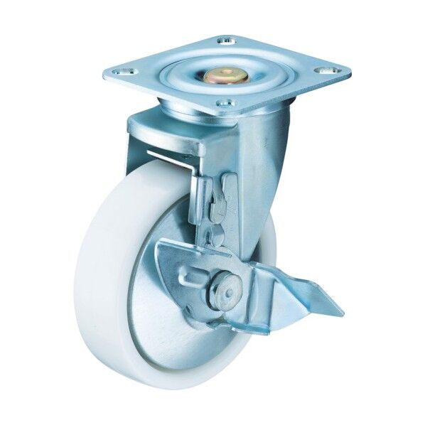 プレート式キャスター 匠シリーズ (ナイロン車) 自在ストッパー付