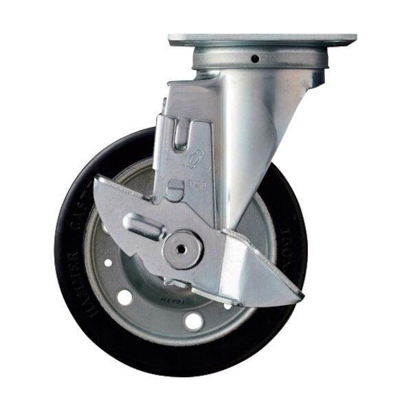 Sシリーズ自在SP付幅広ゴム車150mm