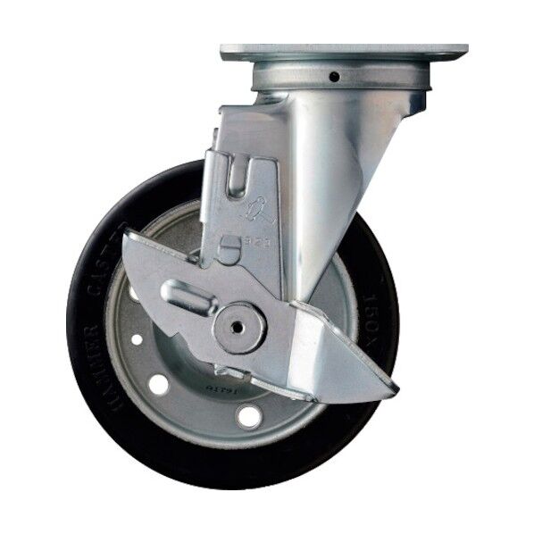 Sシリーズ自在SP付幅広ゴムB車150mm 平戸車 413SWRB150 1個