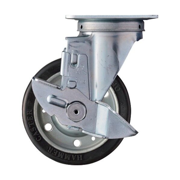 Sシリーズ自在SP付幅広ゴムB車125mm 平戸車 413SWRB125 1個