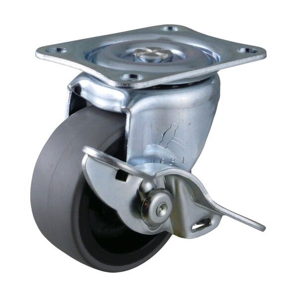 プレート式キャスター Gシリーズ (エラストマー車) 自在ストッパー付