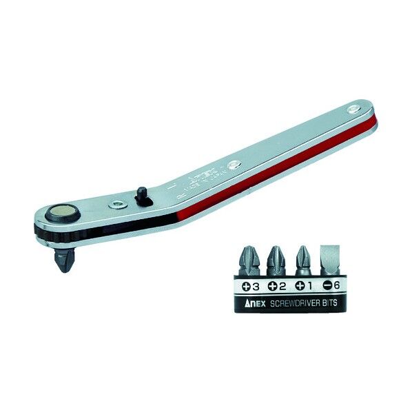アネックスベントアップヘッド型オフセットラチェットドライバービット5本組 428 1点
