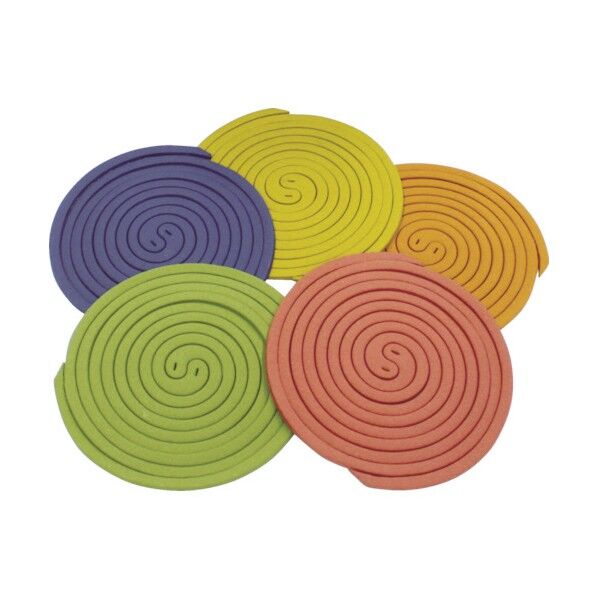 虫よけアロマ線香ジャンボ５０巻函入５色パック