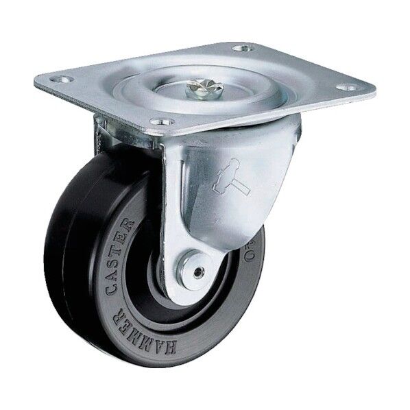プレート式キャスター 440G (ゴム車) 自在