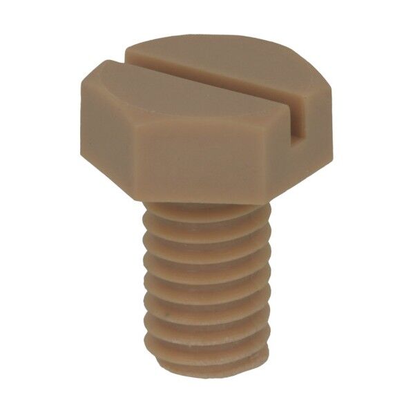 樹脂(PPS) スリワリ付六角ボルト