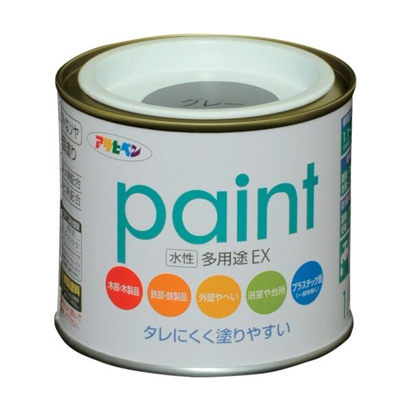 アサヒペン 水性多用途EX 1/5L グレー 1点