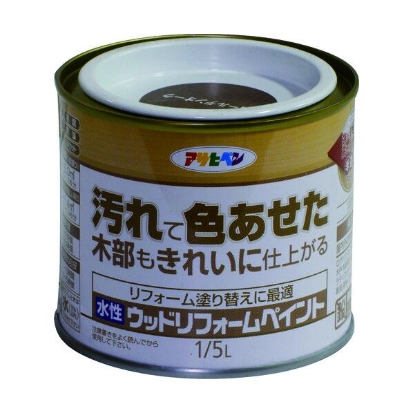 アサヒペン 水性ウッドリフォームペイント 1/5L ゴールデンオーク 462510 1点...