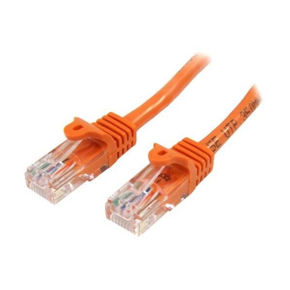 カテゴリ5e LANケーブル/50cm/オレンジ/RJ45コネクター/ツメ折れ防止機構付/CAT5e 45PAT50CMOR   1本