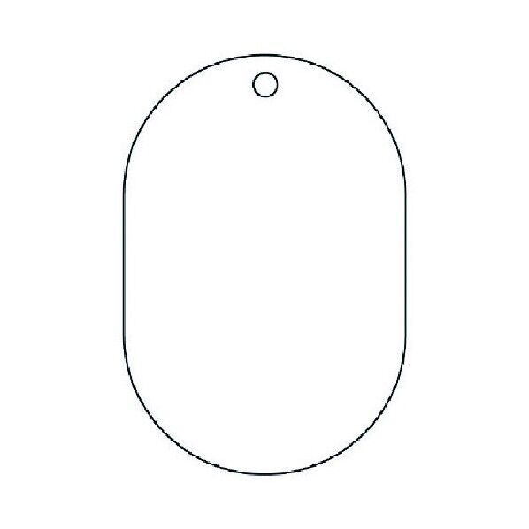 バルブ名表示板(小判型) 無地