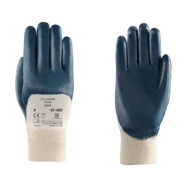 ニトリル背抜き手袋 アクティブアーマー ハイライト 47-400