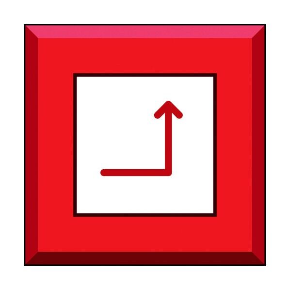 ユニット 埋設表示杭 矢印 赤 右上矢印 481-50 1個