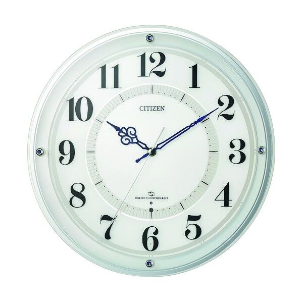 電波 壁掛け時計 高受信モデル サイレントステップ秒針 グリーン購入法適合品 白 φ341x53.8