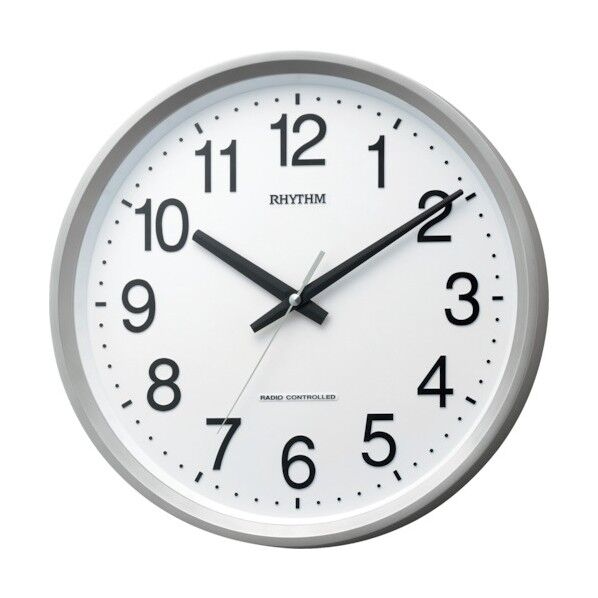 リズム リズム 電波 壁掛け時計 シルバー φ320×51 4MYA24SR19 1個...