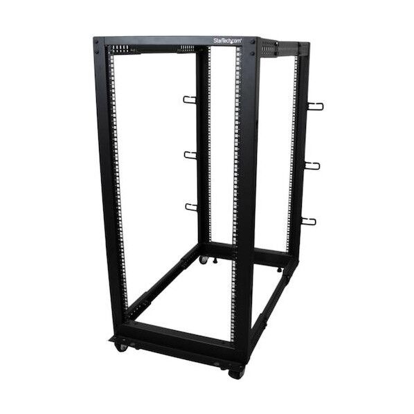 サーバーラック/オープンフレーム/4支柱/19インチ /25U/奥行:55.9～101.6cm/ネットワーク機器 ラック 4POSTRACK25U   1個