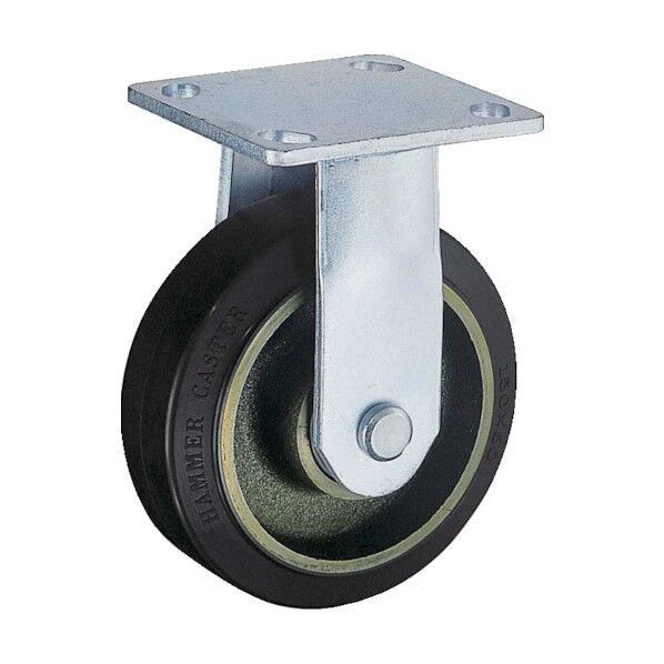 プレート式重荷重用キャスター500BPS(鋳物ホイールゴム車) 固定