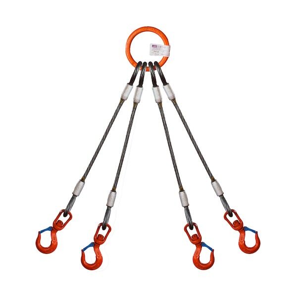 大洋製器工業 4本吊 ワイヤスリング 5t用×1.5m(Vベル仕様)(1015102) 4WRVHS5TX1.5 1個...