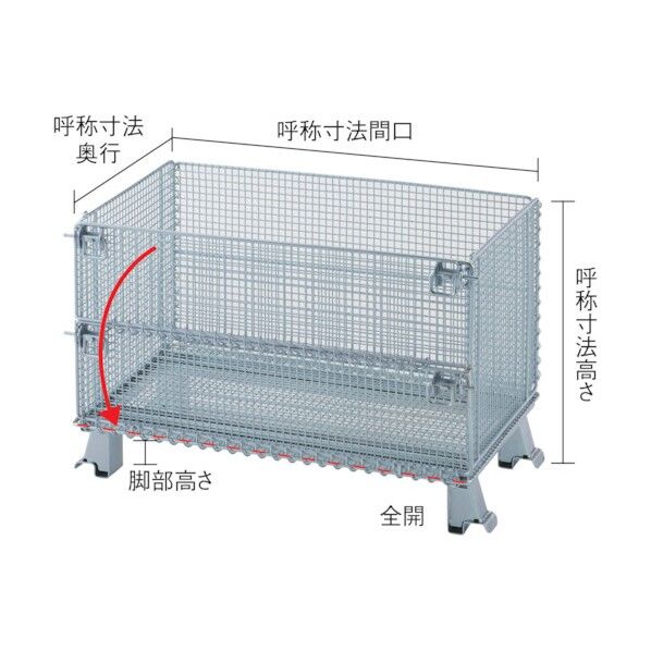ボックスパレット準標準型５００×８００×５３０５００ｋｇ（×1台） 508S 1