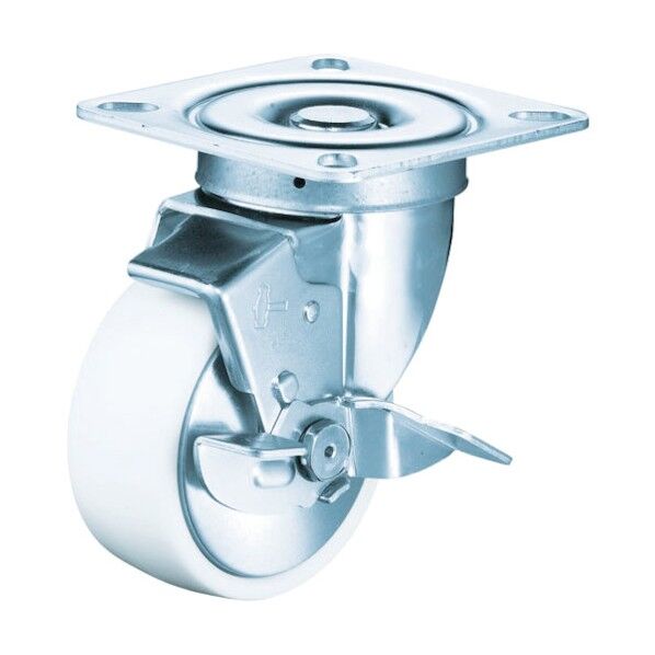 プレート式キャスター 520S (ナイロン車) 自在ストッパー付