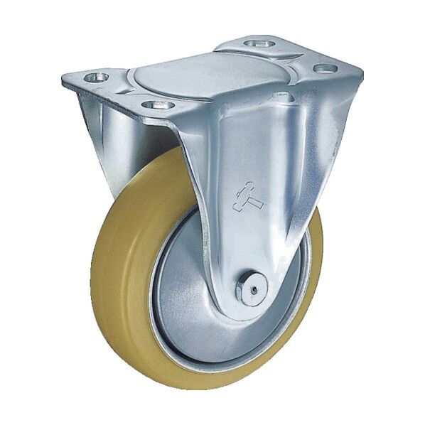 プレート式キャスター 520S (プレス製ウレタン車) 固定