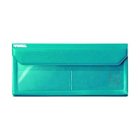 キングジム FLATTY ペンケ－スサイズ 水色 5358-MI 1個