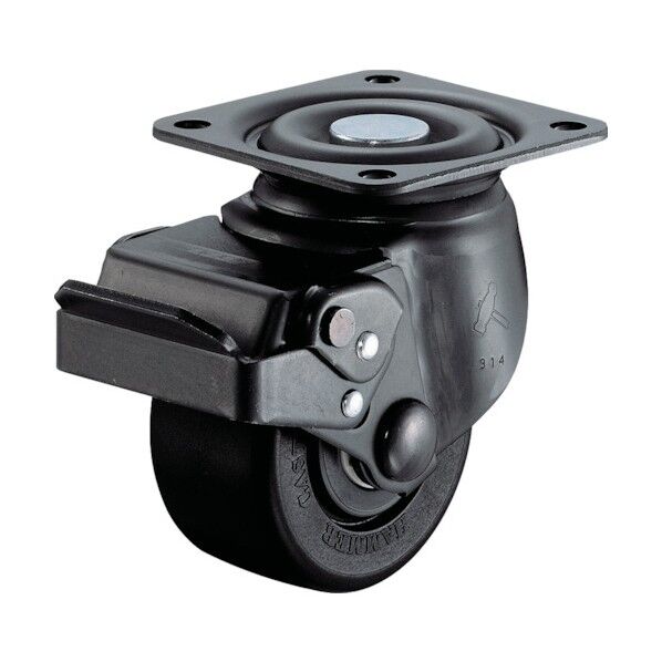 プレート式低床式重荷重用キャスター 540S (ナイロン車) 自在ストッパー付