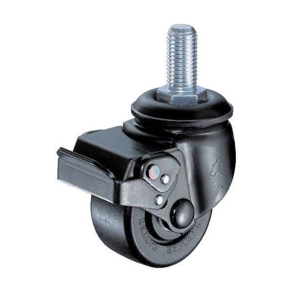 ねじ込み式低床式重荷重用キャスター 540SA (ナイロン車) 自在ストッパー付