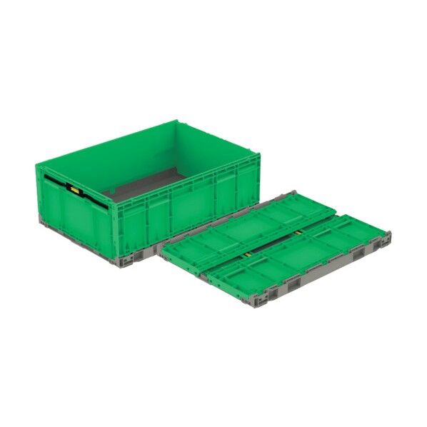 折りたたみコンテナ 561210 オリコンEP100B-2 ライトグレー/グリーン