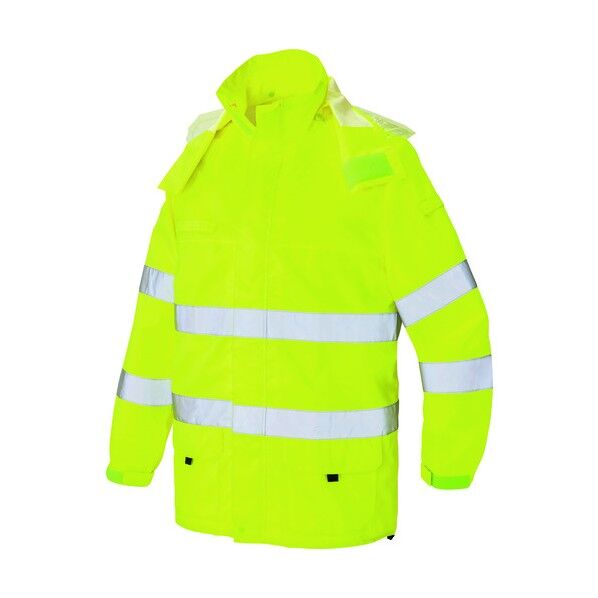 高視認性レインジャケット 091ハイパーイエロー L 562405 1