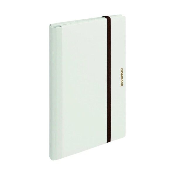 キングジム 二つ折りクリア-ファイルコンパック 白 168×24×241MM 5894M-W 1個