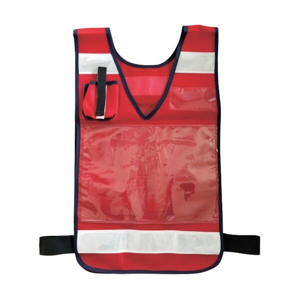 差込ベスト「差込式でええよん」(レッド) 5941005 1点