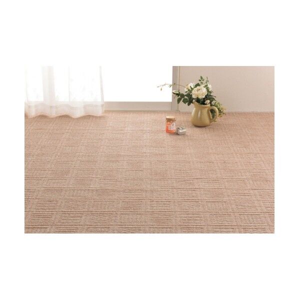 軽くて扱いやすい平織カーペット アンバー江戸間2帖 ベージュ 1760×30×1760 600016920 1点