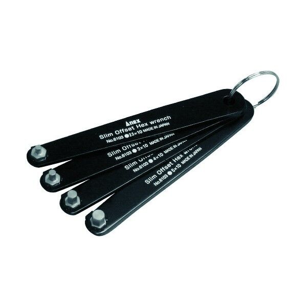 アネックススリムオフセット六角レンチ4本組