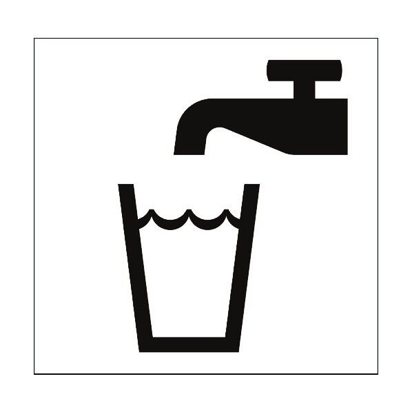 JISピクトサイン 飲料水 150角 6300001209 1点