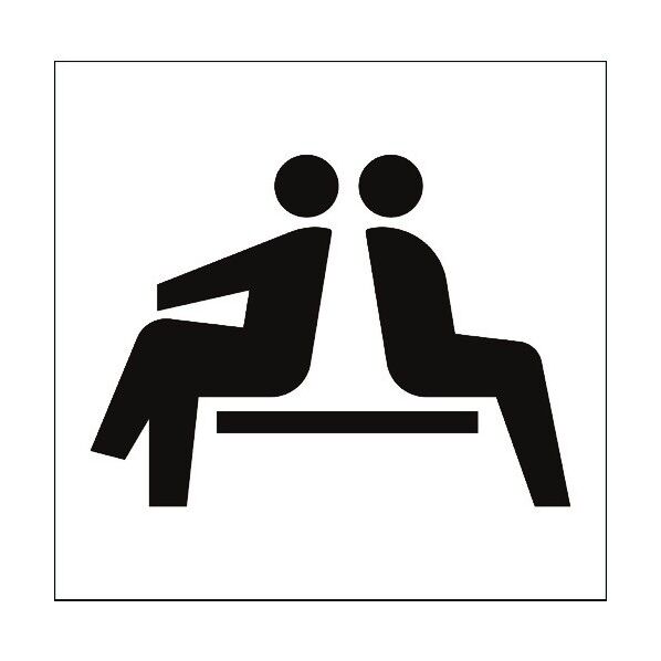 JISピクトサイン 休憩所/待合室 150角 6300001217 1点