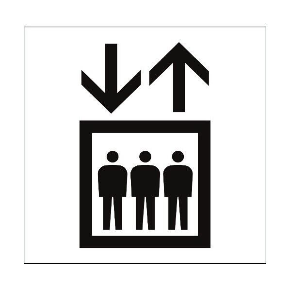 JISピクトサイン エレベーター 150角 6300001225 1点