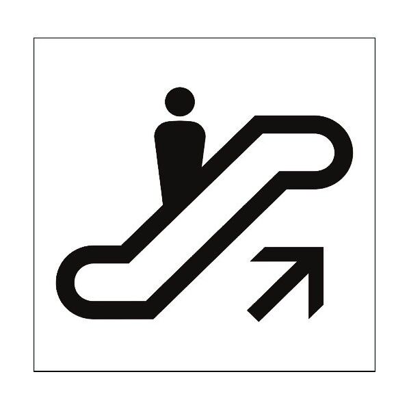 JISピクトサイン 上がりエスカレーター 150角 6300001227 1点