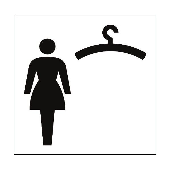 JISピクトサイン 更衣室 女子 150角 6300001234 1点