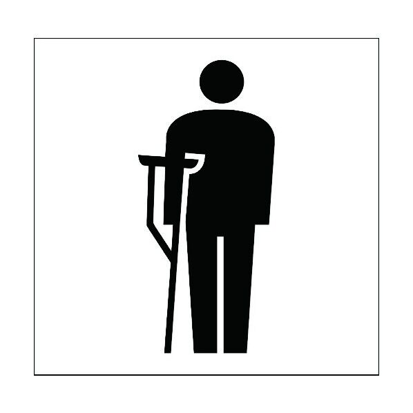 JISピクトサイン 障害のある人･けが人優先設備 150角 6300001241 1点