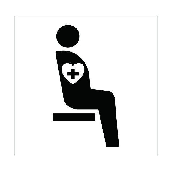 JISピクトサイン 内部障害のある人優先席 150角 6300001247 1点