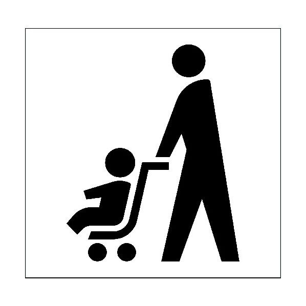 JISピクトサイン ベビーカー 150角 6300001250 1点