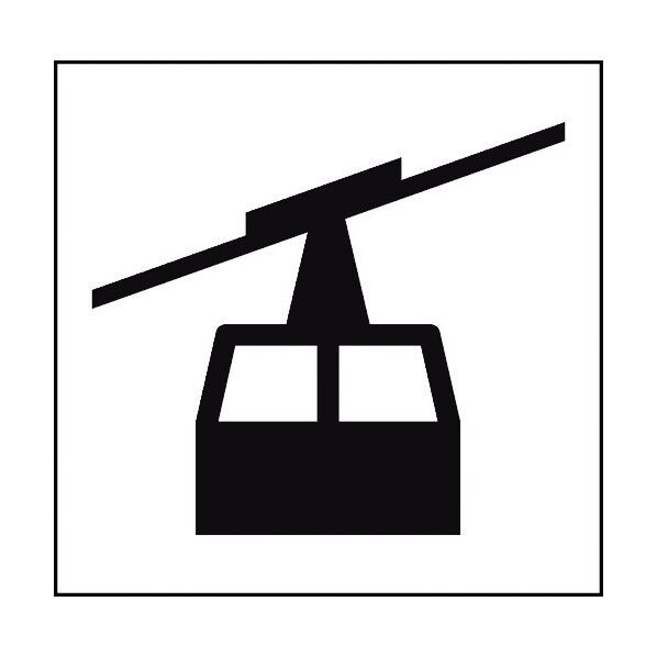 JISピクトサイン ロープウェイ 150角 6300001264 1点