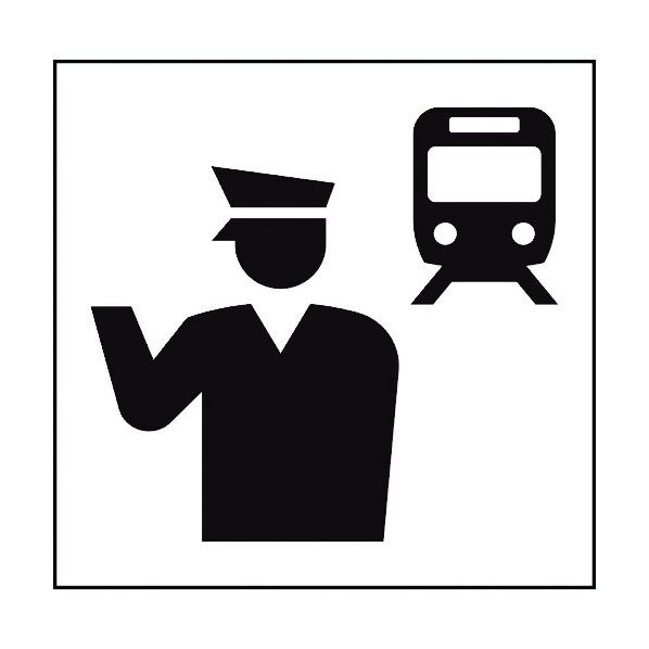 JISピクトサイン 駅事務室/駅係員 150角 6300001276 1点