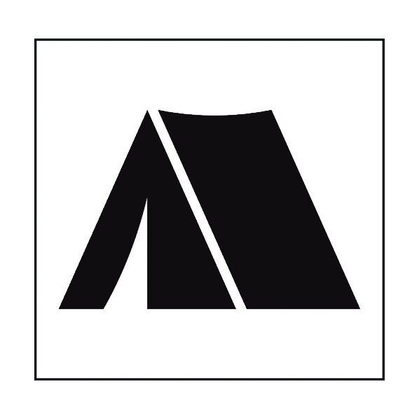 JISピクトサイン キャンプ場 150角 6300001286 1点