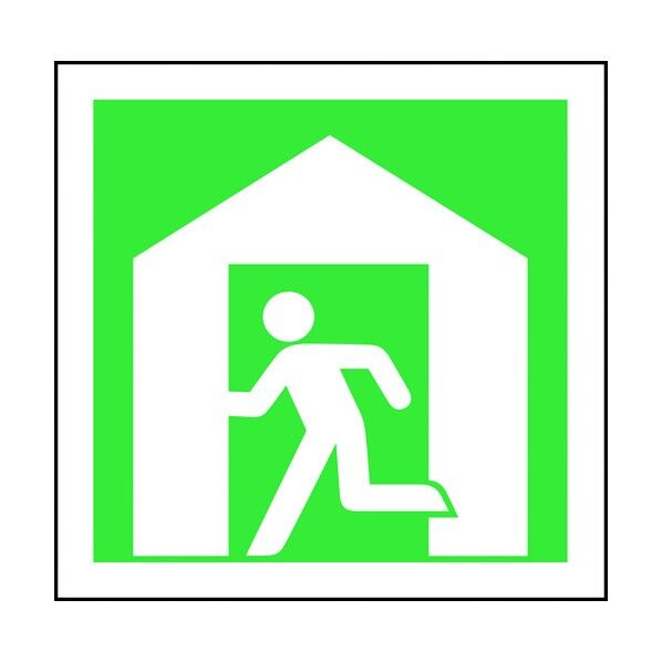 JISピクトサイン 避難所 建物 150角 6300001296 1点