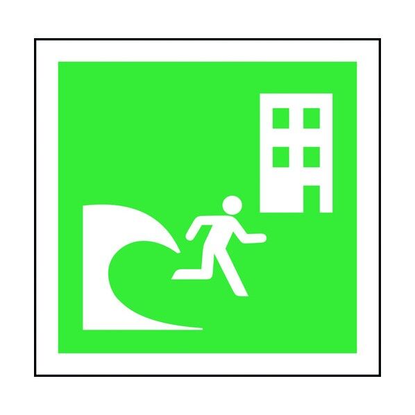 JISピクトサイン 津波避難ビル 150角 6300001298 1点