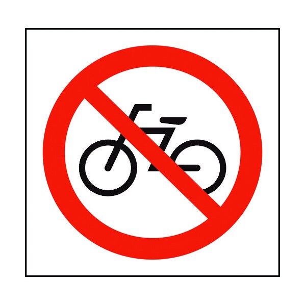 JISピクトサイン 自転車乗り入れ禁止 150角 6300001305 1点