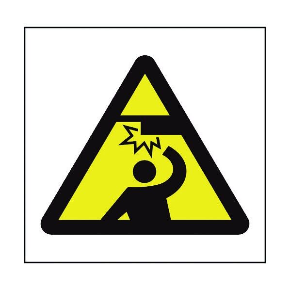 JISピクトサイン 天井に注意 150角 6300001325 1点